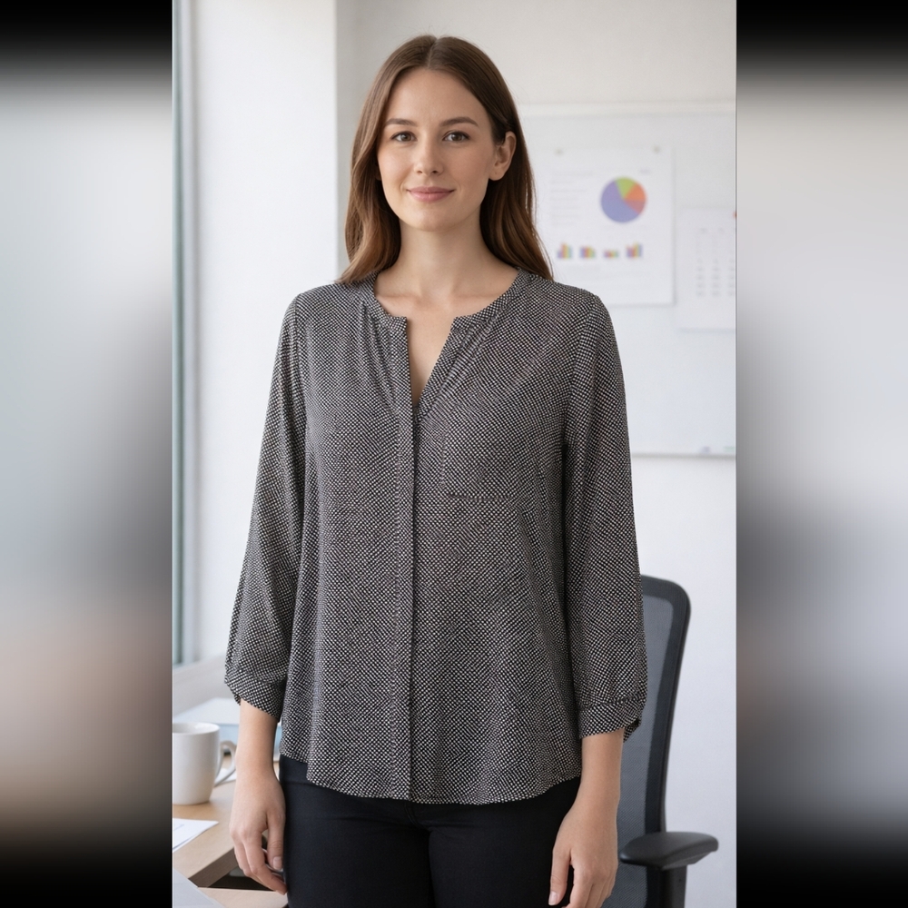 Joie Silk Long Sleeve Button Down Blouse Size XS